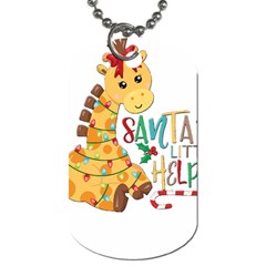 Giraffe T- Shirt Cute Giraffe T- Shirt Dog Tag (one Side) by ZUXUMI