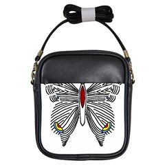 Butterfly Art T- Shirtbutterfly T- Shirt (1) Girls Sling Bag by JamesGoode