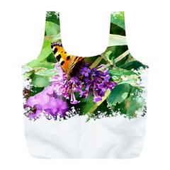 Butterfly T- Shirt Butterfly & Buddleia T- Shirt Full Print Recycle Bag (l) by JamesGoode