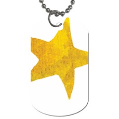 Gold Star T- Shirt Watercolor Gold Star T- Shirt Dog Tag (one Side) by ZUXUMI