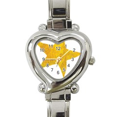 Gold Star T- Shirt Watercolor Gold Star T- Shirt Heart Italian Charm Watch by ZUXUMI