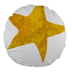 Gold Star T- Shirt Watercolor Gold Star T- Shirt Large 18  Premium Round Cushions by ZUXUMI