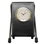 Abstract Dots Pattern T- Shirt Abstract Dots Pattern T- Shirt Pen Holder Desk Clock Front