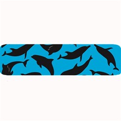 Dolphin Silhouette Pattern Large Bar Mat by Pakjumat