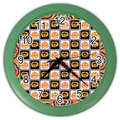 Lantern Chess Halloween Color Wall Clock by Pakjumat