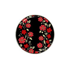 Pattern Flowers Design Nature Hat Clip Ball Marker (4 Pack) by Pakjumat