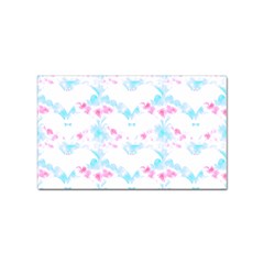 Bat Pattern T- Shirt Bats And Bows Blue Pink T- Shirt Sticker Rectangular (100 Pack) by EnriqueJohnson