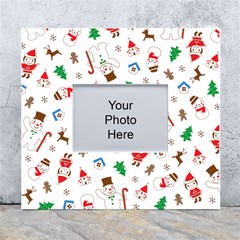 Christmas Santa Claus Pattern White Wall Photo Frame 5  X 7  by Sarkoni