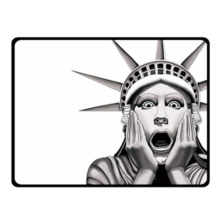 Funny Statue Of Liberty Parody Two Sides Fleece Blanket (Small)