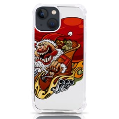 Funny Santa Claus Christmas Iphone 13 Mini Tpu Uv Print Case by Sarkoni