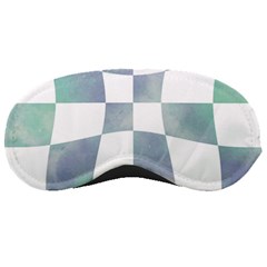 Checkerboard T- Shirt Psychedelic Watercolor Check Aqua T- Shirt Sleep Mask by EnriqueJohnson