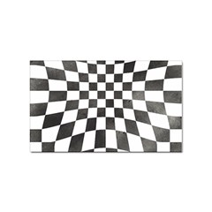 Checkerboard T- Shirt Watercolor Psychedelic Checkerboard T- Shirt Sticker Rectangular (10 Pack) by EnriqueJohnson