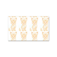 Cute Yorkie Pattern T- Shirt Yorkshire Terrier Cute Pattern T- Shirt Sticker (rectangular) by EnriqueJohnson