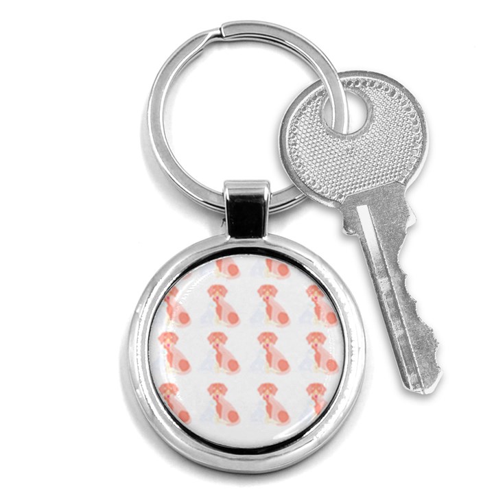 Dog And Cat Lover Pattern T- Shirtdog And Cat Lover Pattern T- Shirt (1) Key Chain (Round)