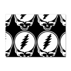 Black And White Deadhead Grateful Dead Steal Your Face Pattern Sticker A4 (100 Pack) by Sarkoni