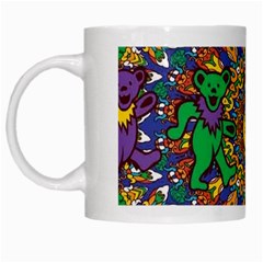 Grateful Dead Pattern White Mug by Sarkoni