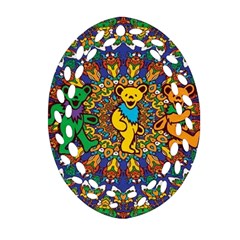 Grateful Dead Pattern Ornament (oval Filigree) by Sarkoni