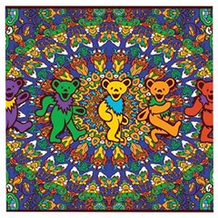 Grateful Dead Pattern Wooden Puzzle Square by Sarkoni