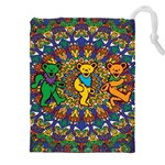 Grateful Dead Pattern Drawstring Pouch (5XL) Front