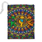 Grateful Dead Pattern Drawstring Pouch (5XL) Back