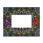 Grateful Dead Pattern White Tabletop Photo Frame 4 x6  Front