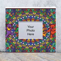 Grateful Dead Pattern White Wall Photo Frame 5  X 7  by Sarkoni