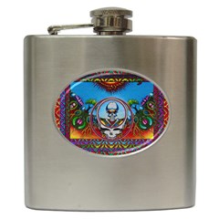 Grateful Dead Wallpapers Hip Flask (6 Oz) by Sarkoni