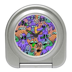 Trippy Aesthetic Halloween Travel Alarm Clock by Sarkoni