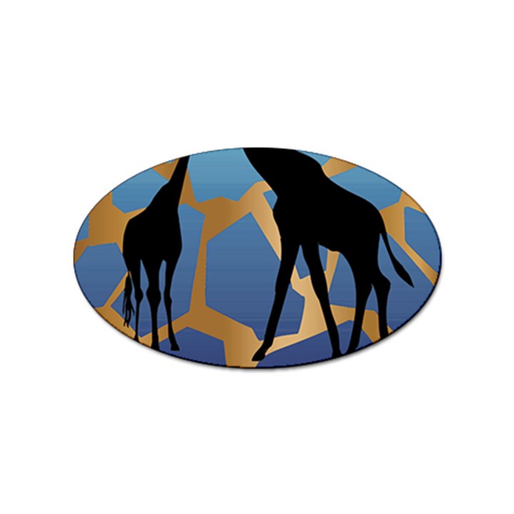 Giraffe Lover T- Shirt G I R A F F E O N G I R A F F E P R I N T P R E T T Y F O R V A C A T I O N T Sticker Oval (100 pack)