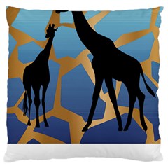 Giraffe Lover T- Shirt G I R A F F E O N G I R A F F E P R I N T P R E T T Y F O R V A C A T I O N T Large Cushion Case (one Side) by EnriqueJohnson