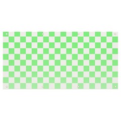 Green Checker T- Shirt Green Checker T- Shirt Banner And Sign 8  X 4  by EnriqueJohnson