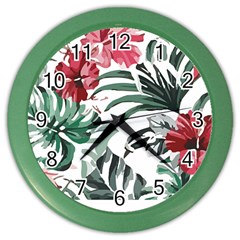 Hawaii T- Shirt Hawaii Flaw Pattern T- Shirt Color Wall Clock by EnriqueJohnson