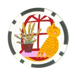 Cat Pet Ginger Art Animal Cartoon Poker Chip Card Guard Back