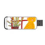 Cat Pet Ginger Art Animal Cartoon Portable USB Flash (One Side) Front