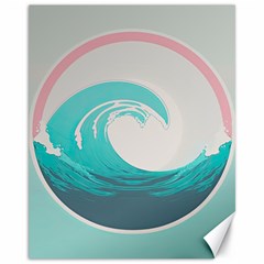 Tidal Wave Ocean Sea Tsunami Wave Minimalist Canvas 11  X 14  by uniart180623