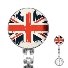 Union Jack England Uk United Kingdom London Stainless Steel Nurses Watch by uniart180623