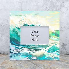 Waves Ocean Sea Tsunami Nautical Painting White Box Photo Frame 4  X 6  by uniart180623