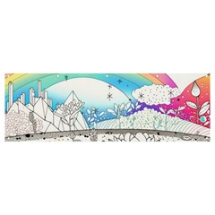 Rainbow Fun Cute Minimal Doodle Drawing Banner And Sign 12  X 4  by uniart180623