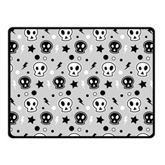 Skull-pattern- Two Sides Fleece Blanket (small) by Ket1n9