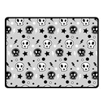 Skull-pattern- Two Sides Fleece Blanket (Small) 45 x34  Blanket Back