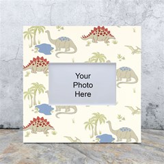 Dinosaur Art Pattern White Box Photo Frame 4  X 6  by Ket1n9