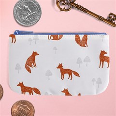 Fox Animal Wild Pattern Large Coin Purse by Ket1n9