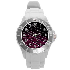 Computer Keyboard Round Plastic Sport Watch (l) by Ket1n9