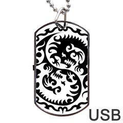 Ying Yang Tattoo Dog Tag Usb Flash (two Sides) by Ket1n9