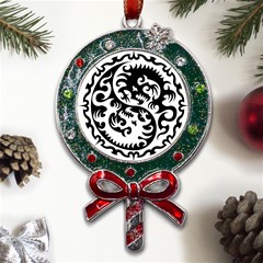 Ying Yang Tattoo Metal X mas Lollipop With Crystal Ornament by Ket1n9