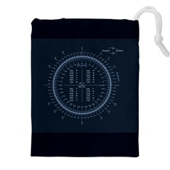 Minimalistic Knowledge Mathematics Trigonometry Drawstring Pouch (5xl) by Ket1n9