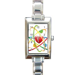 Love Rectangle Italian Charm Watch by Ket1n9