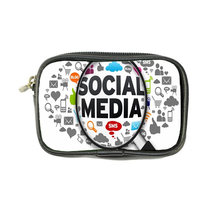 Social Media Computer Internet Typography Text Poster Coin Purse