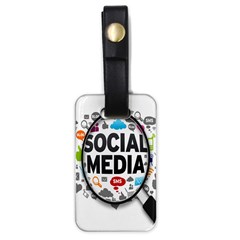 Social Media Computer Internet Typography Text Poster Luggage Tag (one Side) by Ket1n9