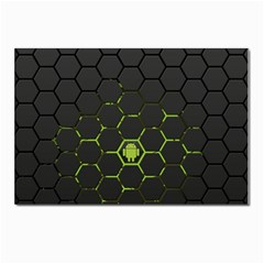 Green Android Honeycomb Gree Postcard 4 x 6  (pkg Of 10) by Ket1n9